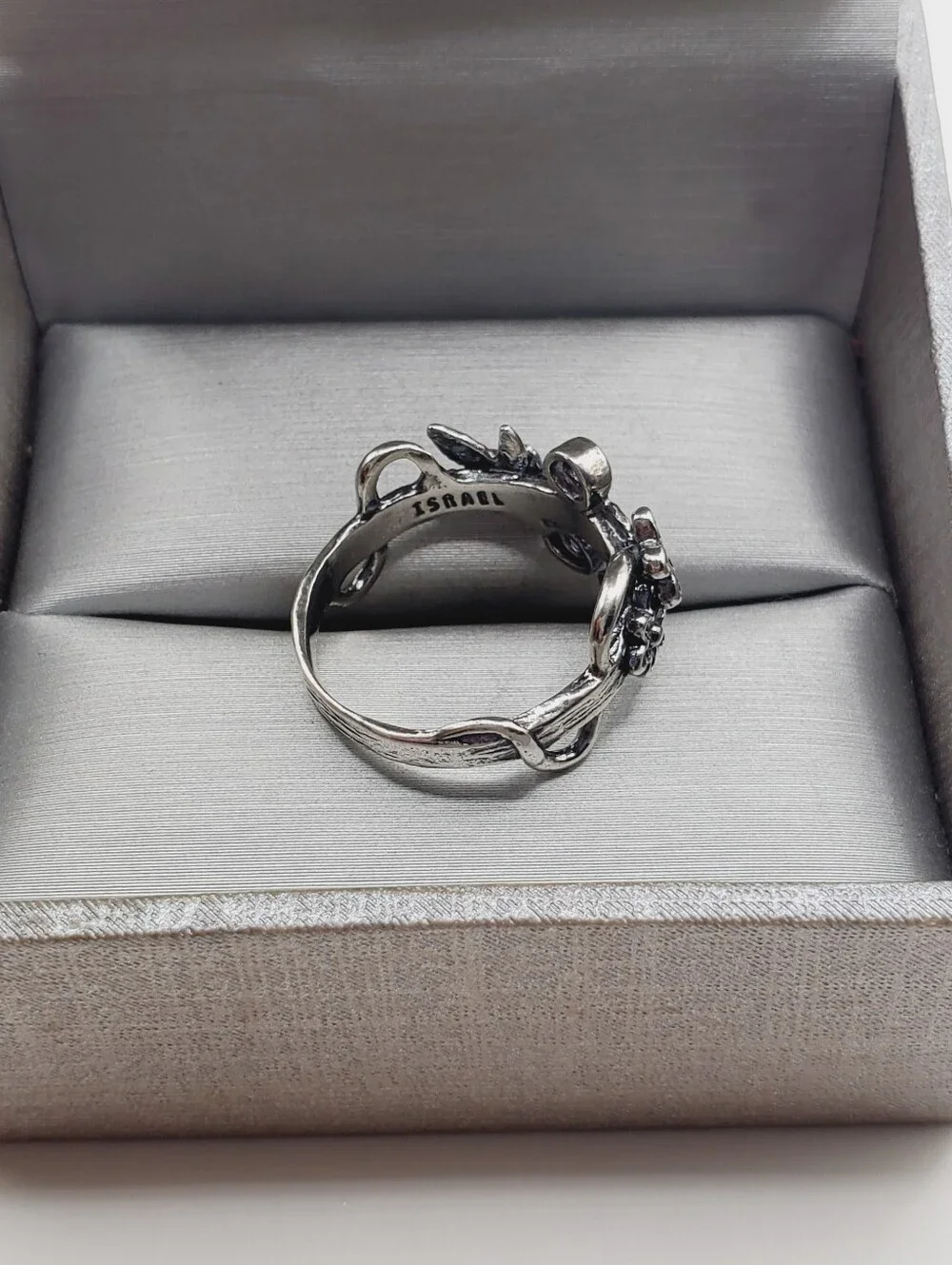 Genuine Bezel Set Purple Sapphire - 925 Sterling Silver Flower Ring
